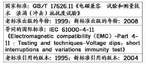 電壓暫降、短時中斷和電壓變化抗擾度試驗