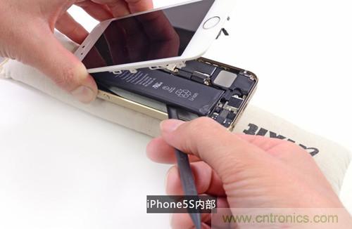 土豪金iPhone 5S拆解：內(nèi)部結(jié)構(gòu)升級，維修難度增加
