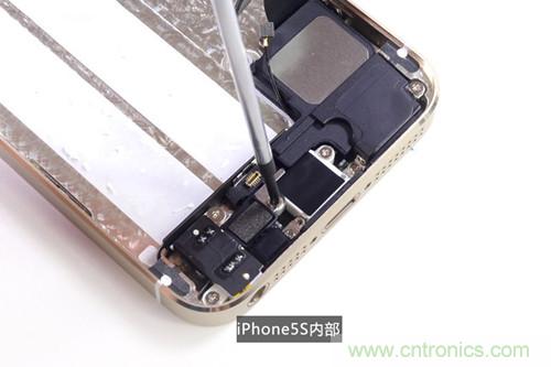 土豪金iPhone 5S拆解：內(nèi)部結(jié)構(gòu)升級，維修難度增加