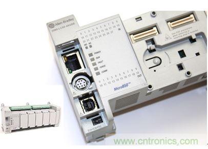圖1：Allen-Bradley Micro850可編程邏輯控制器(PLC)的價(jià)格約為500美元，是高度堅(jiān)固、可配置、隔離性和易用性方面的標(biāo)桿，盡管有PC/嵌入式計(jì)算設(shè)備的競(jìng)爭(zhēng)，仍在工廠自動(dòng)化領(lǐng)域中保持著強(qiáng)勢(shì)地位。