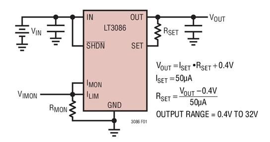 利用LT3080x電流源基準(zhǔn)線性穩(wěn)壓器停機
